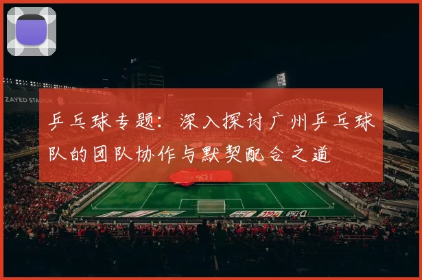 乒乓球专题：深入探讨广州乒乓球队的团队协作与默契配合之道
